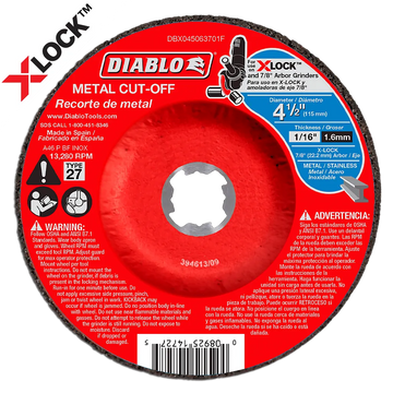4-1/2 in. Type 27 Metal Cut-Off Disc for X-Lock and All Grinders | Diablo Tools | PCS