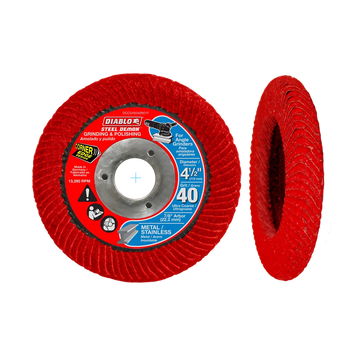 4-1/2 in. Steel Demon Corner-Edge Flap Disc 40 Grit | Diablo Tools | PCS