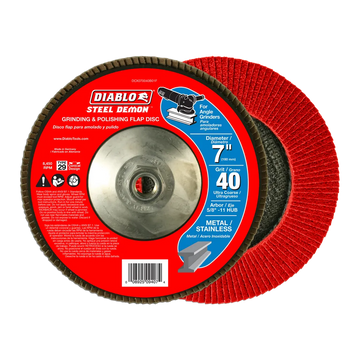 7 in. Steel Demon Flap Disc 40 Grit with Hub | Diablo Tools | PCS