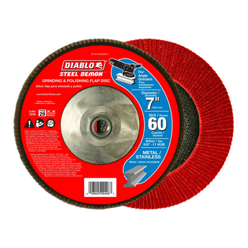 7 in. Steel Demon Flap Disc 60 Grit with Hub | Diablo Tools | PCS