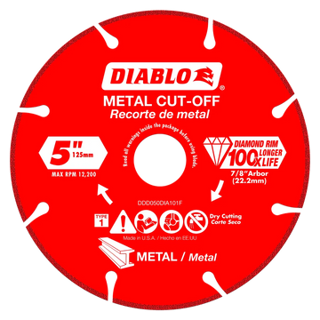 5 in. Diamond Metal Cut-Off Blade | Diablo Tools | PCS