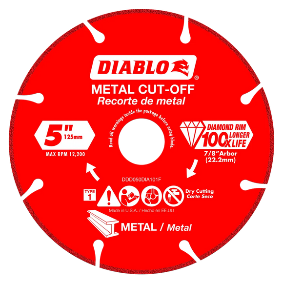 5 in. Diamond Metal Cut-Off Blade | Diablo Tools | PCS