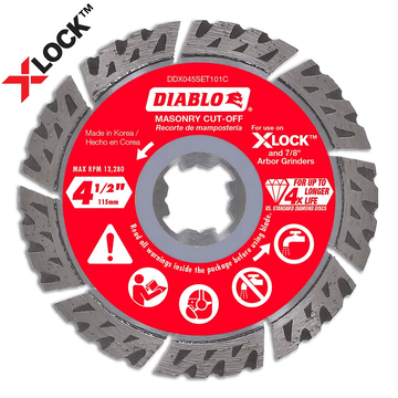 4-1/2 in. Diamond Segmented Turbo Masonry Cut-Off with X-LOCK arbor | Diablo Tools | PCS