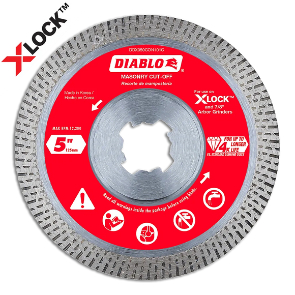 5 in. Diamond Continuous Masonry Cut-Off with X-LOCK arbor | Diablo Tools | PCS