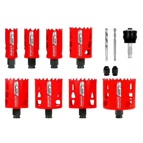 13 Pc Carbide Plumbers Hole Saw Set-DHS13SPLCT-2509