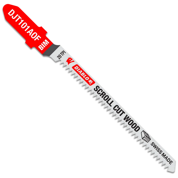3-1/4 in. 20 TPI Bi-Metal T-Shank Jig Saw Blades for Scroll Cuts in Wood (5-Pack) | Diablo Tools | PCS
