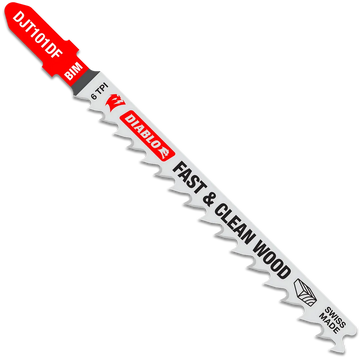 4 in. 6 TPI Bi-Metal T-Shank Jig Saw Blades for Fast Cuts in Wood (5-Pack) | Diablo Tools | PCS