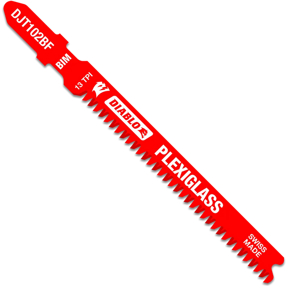 3-5/8 in. 13 TPI Bi-Metal T-Shank Jig Saw Blades for Plexiglass (5-Pack) | Diablo Tools | PCS