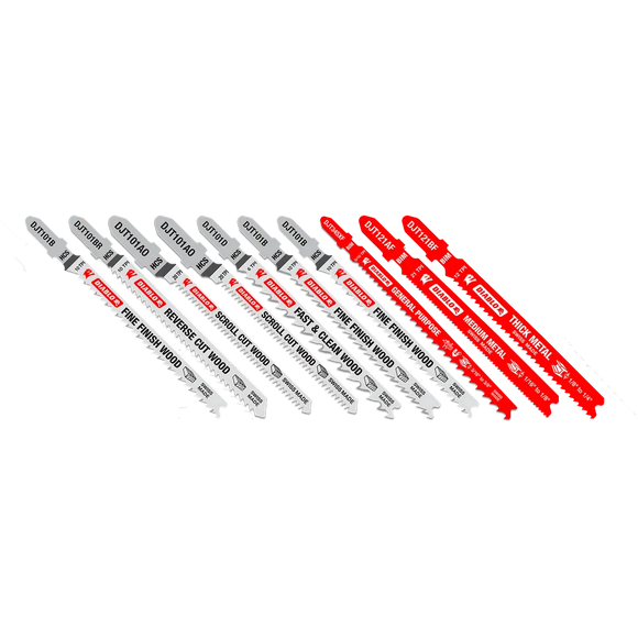 10 pc T-Shank Jig Saw Blade Set for Wood & Metal (10-Piece) | Diablo Tools | PCS