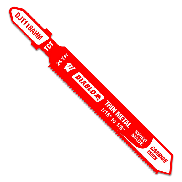 3-1/4 in. 24 TPI Carbide T-Shank Jig Saw Blade for Thin Metal | Diablo Tools | PCS