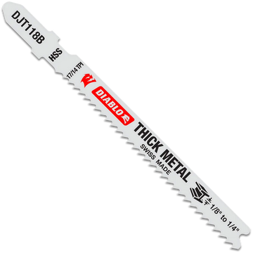 3-5/8 in. 17/14 TPI High Speed Steel T-Shank Jig Saw Blades for Thick Metal (5-Pack) | Diablo Tools | PCS