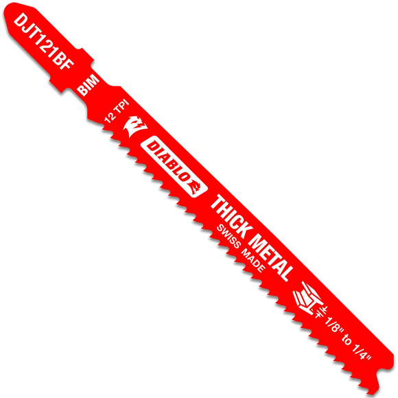 3-3/8 in. 12 TPI Bi-Metal T-Shank Jig Saw Blades for Thick Metal (5-Pack) | Diablo Tools | PCS
