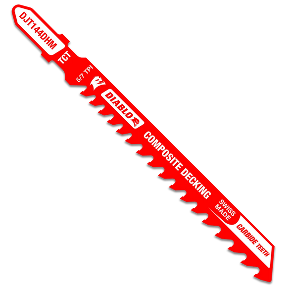 4 in. 5/7 TPI Carbide T-Shank Jig Saw Blade for Composite Decking | Diablo Tools | PCS