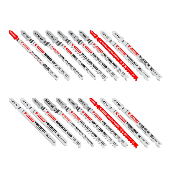 20 pc T-Shank Jig Saw Blade Set for Wood & Metal (20-Piece) | Diablo Tools | PCS