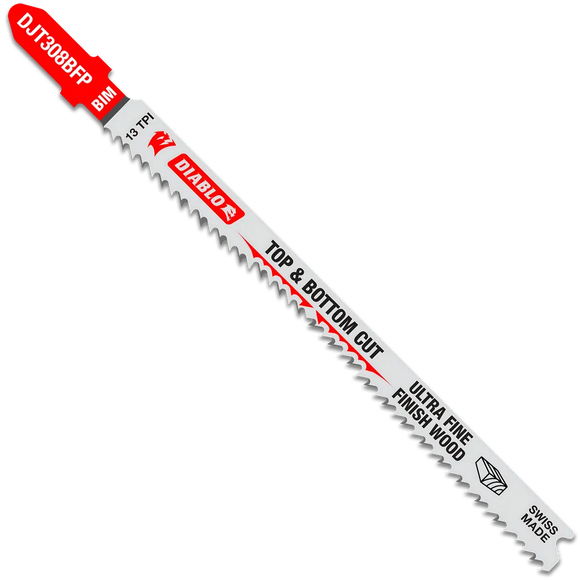 4-5/8 in. 13 TPI Bi-Metal T-Shank Jig Saw Blades for Ultra Fine Finish Cuts in Wood (5-Pack) | Diablo Tools | PCS