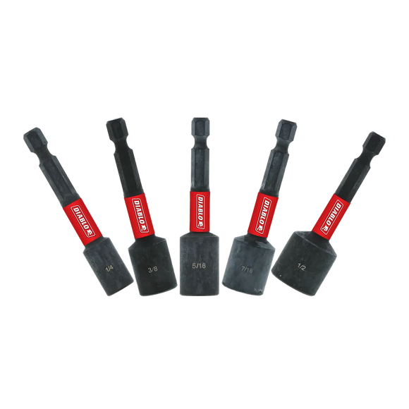 2-9/16 In. Magnetic Nut Setter Assorted Pack (5-Piece)-DNTSL-S5-2992