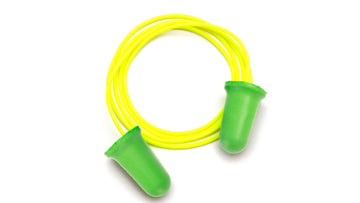 Pyramex - DP1201 - DP1201 - Green bell Shaped Plug - yellow corded - Polybag with dispenser- 100 pair/box - DP1201