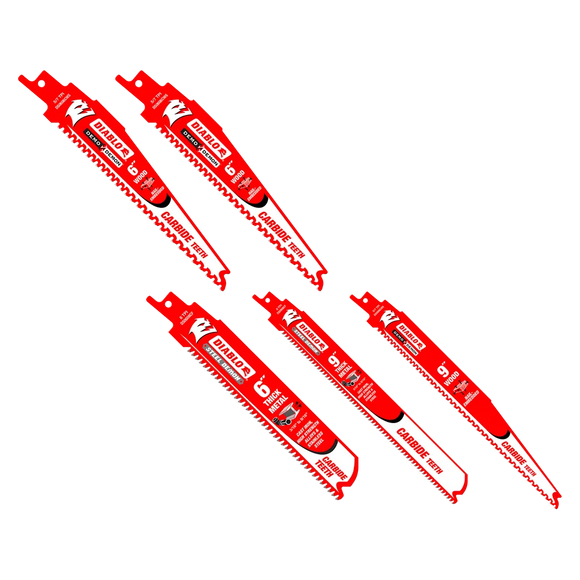 5 pc Carbide Recip Set | Diablo Tools | PCS