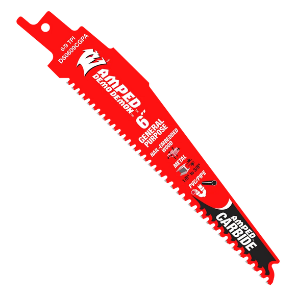 6 in. Demo Demon Amped Carbide General Purpose Recip | Diablo Tools | PCS