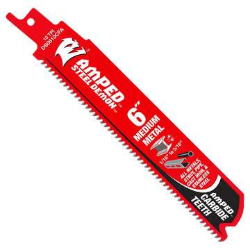 Diablo 6 in. 10 TPI Steel Demon¬Æ Amped‚™ Medium Metal Carbide Reciprocating Saw Blade | Diablo Tools | PCS