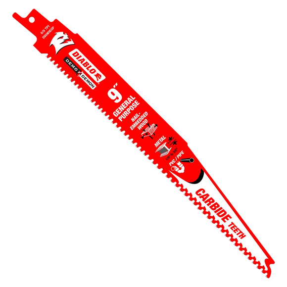 9 in. Demo Demon Carbide General Purpose Recip (3-Pack) | Diablo Tools | PCS