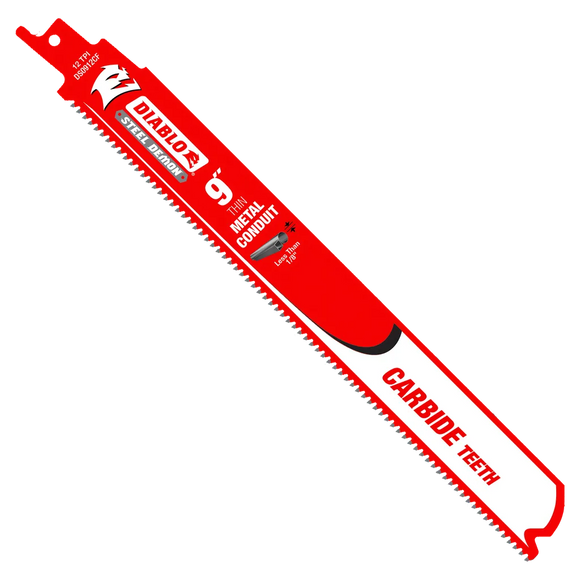 9 in. Steel Demon Carbide Blades for Thin Metal Conduit Cutting | Diablo Tools | PCS