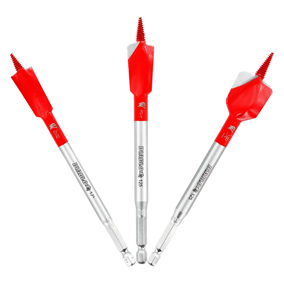 Diablo Demo Demon‚™ Spade Bit Set for Nail-Embedded Wood (3-Pieces) | Diablo Tools | PCS