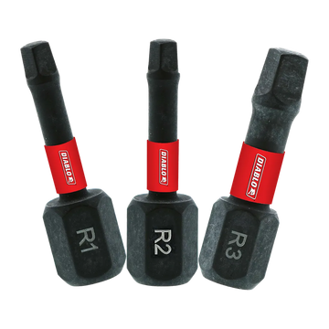 1 in. Square Drive Bit Assorted Pack (3-Piece) | Diablo Tools | PCS