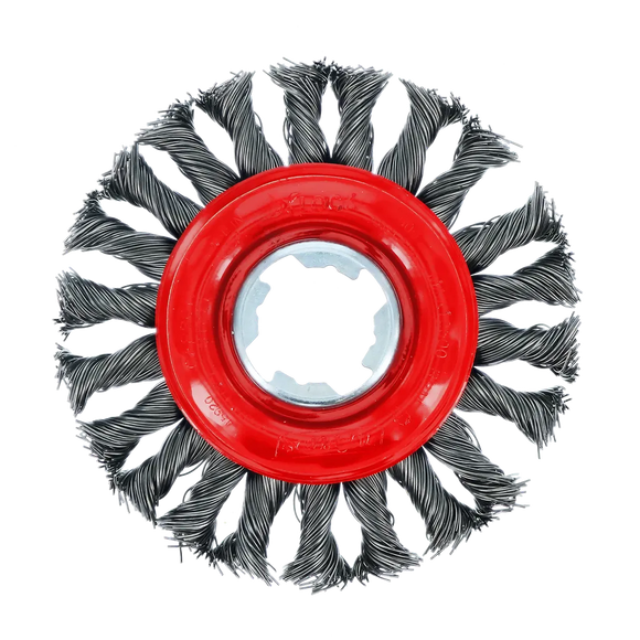 4 in. X-LOCK Carbon Steel Full Cable Twist Wheel | Diablo Tools | PCS