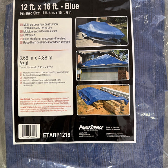 Grip-Rite Blue Tarp – 12 ft x 16 ft