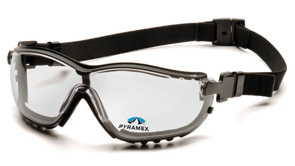 Pyramex - V2G Reader - GB1810STR15 - Clear H2X Anti-Fog + 1.5 - GB1810STR15_34F_With_Strap