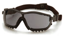 Pyramex - V2G - GB1820ST - Gray H2X Anti-fog - GB1820ST_34F_With_Strap