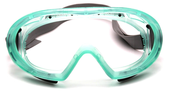 Pyramex - G504 - GC504TN - Chemical Green Frame/Clear AF Lens w/Neoprene Strap - GC504TN_F