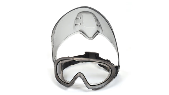 Pyramex - Capstone - GG504DTSHIELD - Dual Capstone H2X Anti-fog Goggle with Clear Capstone Shield - GG504DTSHIELD_Up