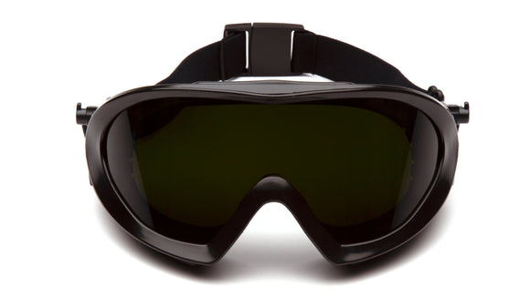 Pyramex - Capstone - GG504TIR5 - Black Frame/Clear Anti-Fog 5.0 IR Filter Lens - GG504TIR5_F