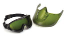 Pyramex - Capstone - GG504TSHIELDIR3 - 3.0 IR  Filter H2X Anti-fog Lens w/ Green Tinted Faceshield Attachment - GG504TSHIELDIR3_Goggle_Shield