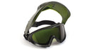 Pyramex - Capstone - GG504TSHIELDIR3 - 3.0 IR  Filter H2X Anti-fog Lens w/ Green Tinted Faceshield Attachment - GG504TSHIELDIR3_Up