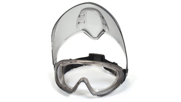 Pyramex - Capstone - GG504TSHIELDIR5 - 5.0 IR  Filter H2X Anti-fog Lens w/ Green Tinted Faceshield Attachment - GG504TSHIELD_Up