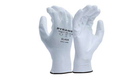 Pyramex - GL409 - GL409XS - Polyurethane- 18g Non-Cut - White - Size Xtra Small - GL409_6eeaa93b-dedd-4f93-b63b-bfaefc7d1f50