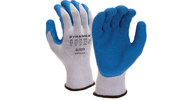 Pyramex GL503 Crinkle Latex Work Gloves — Pack of 12 Pairs