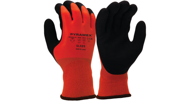 Pyramex - GL505 - GL505L - Full Dip Sndy Latex 13g w 10g Fleece Lnr Large - GL505