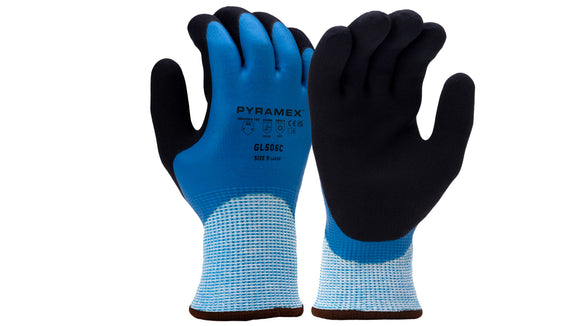 Pyramex GL506C Sandy latex palm over a smooth full-dipped latex layer Work Gloves — Pack of 12 Pairs