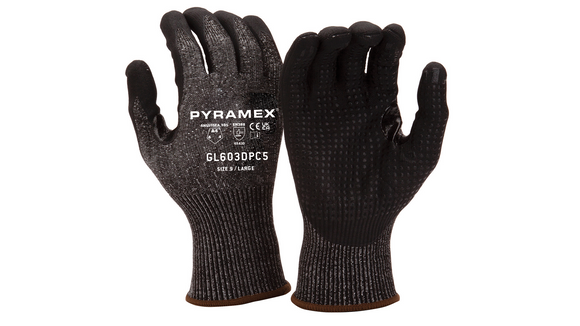 Pyramex GL603DPC5 - Micro-Foam Nitrile Dotted A4 Cut by Pyramex Safety