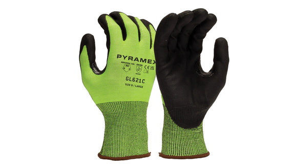 Pyramex GL621C Micro-foam nitrile palm and fingers Work Gloves — Pack of 12 Pairs