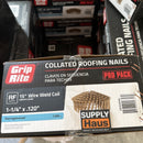 Grip-Rite Coil Roofing Nails – 1-1/4 in x .120 – Galvanized – 7,200/Carton-1