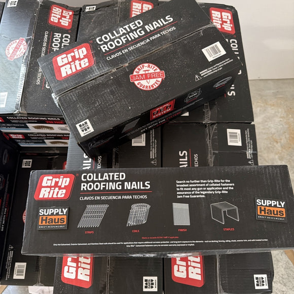 Grip-Rite Coil Roofing Nails – 1-1/4 in x .120 – Galvanized – 7,200/Carton