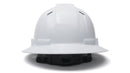 Pyramex - Ridgeline T2 - HPT256110V - Ridgeline T2 Full Brim Hard Hat - Vented - White - 6pt Ratchet Suspension - HPT256110V_B