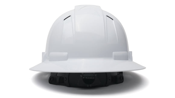 Pyramex - Ridgeline T2 - HPT256110V - Ridgeline T2 Full Brim Hard Hat - Vented - White - 6pt Ratchet Suspension - HPT256110V_B