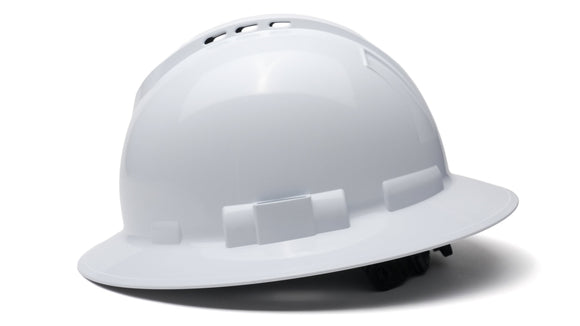 Pyramex - Ridgeline T2 - HPT256110V - Ridgeline T2 Full Brim Hard Hat - Vented - White - 6pt Ratchet Suspension - HPT256110V_S
