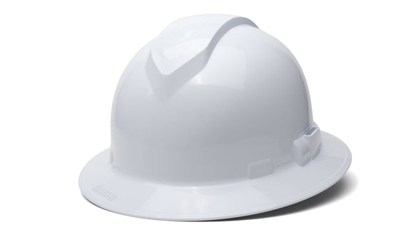 Pyramex - Ridgeline T2 - HPT256110 - Ridgeline T2 Full Brim Hard Hat - White - 6pt Ratchet Suspension - HPT256110_34F